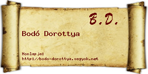Bodó Dorottya névjegykártya