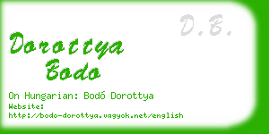 dorottya bodo business card