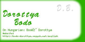 dorottya bodo business card